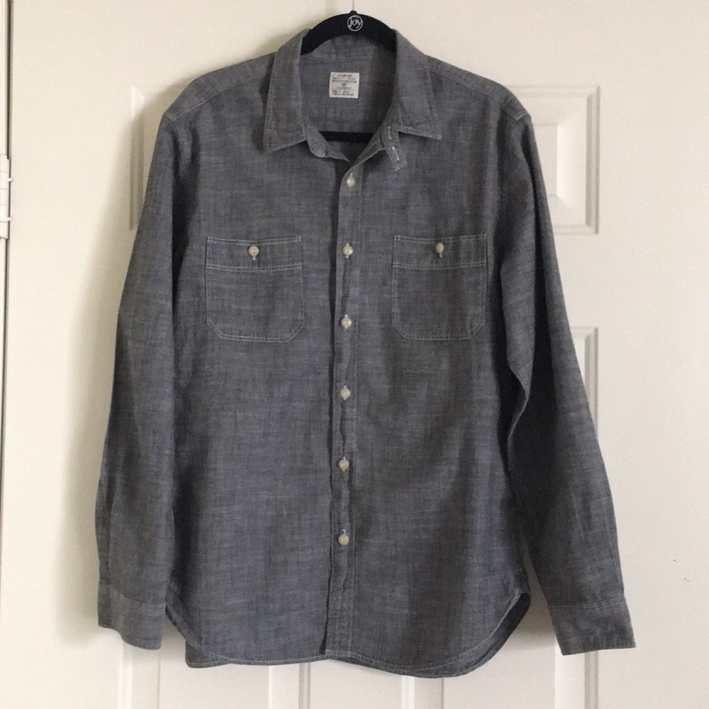 J.Crew: chin strap & gusset chambray shirt
